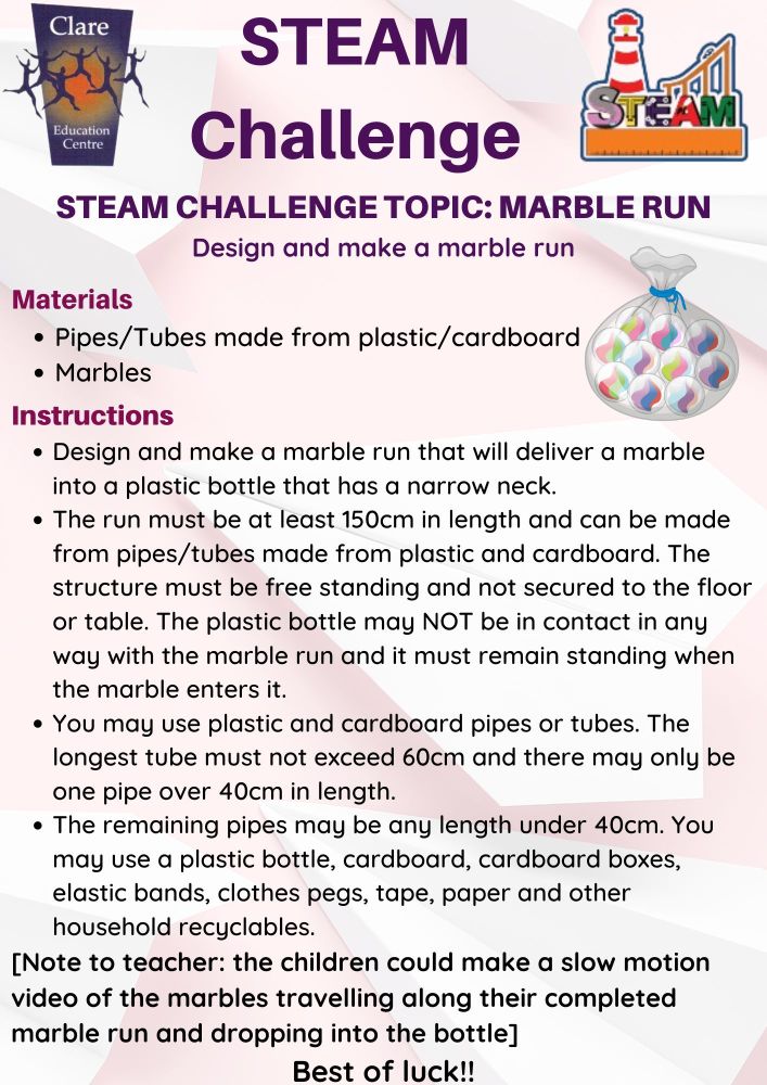 steamclareed steam challenge topic marble run